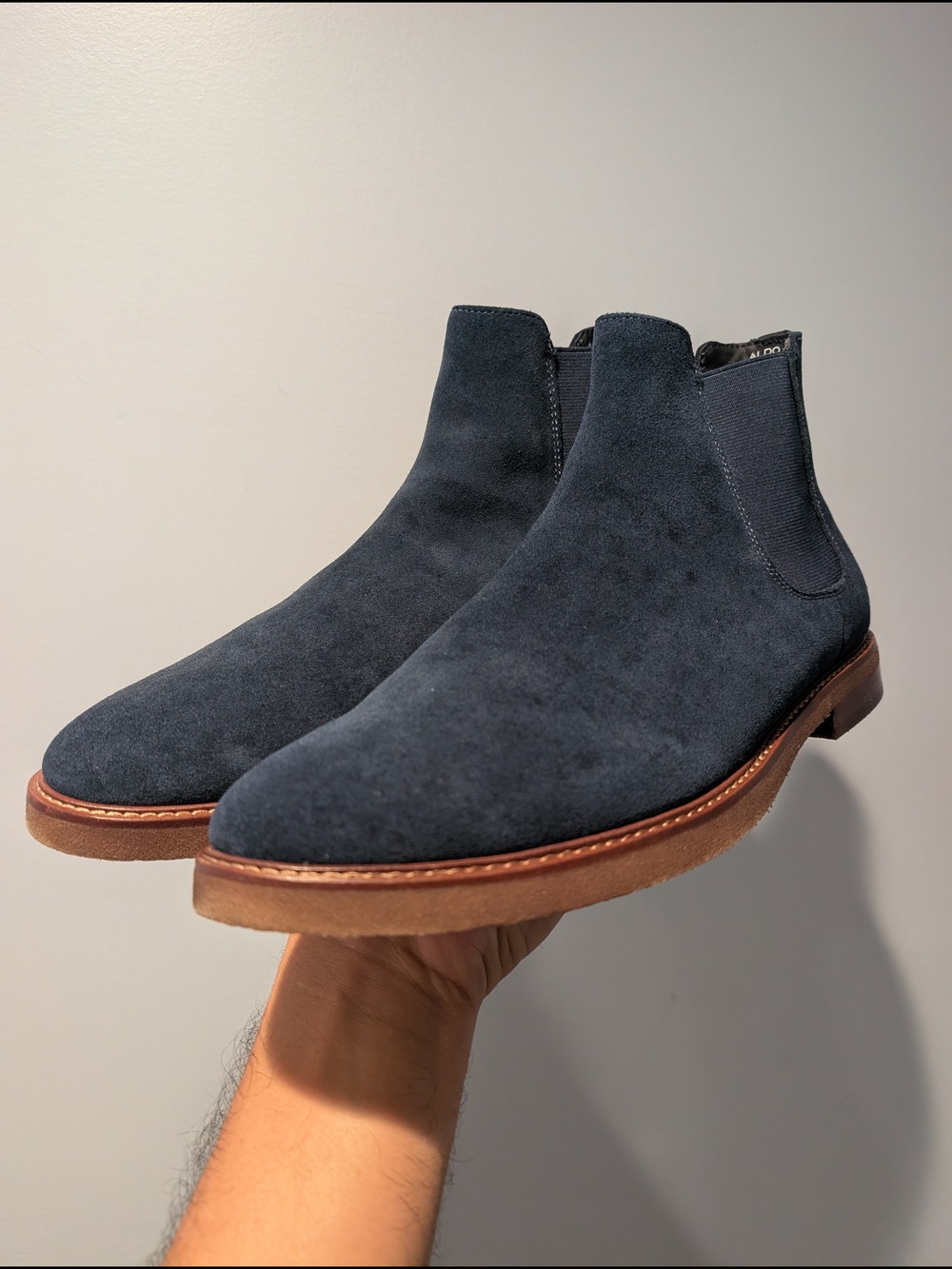 Aldo Men's Navy Suede Chukka Boots
